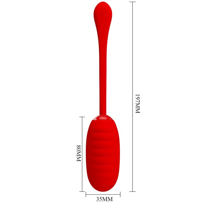 Punainen PRETTY LOVE -naisten seksilelun munavibraattori, pehmeä ja ergonominen seksilelu.