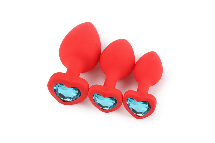 Pleasurez anaalitappi setti sydänkuviolla, silikonia, pehmeä ja ergonominen, kuva 10.