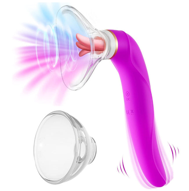 Punainen Nuoleva ja imävä vibraattori naisten seksilelu, PLEASUREZ-merkkinen, esillä kuvassa 13.jpg.
