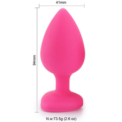 Pleasurez Anaalitappi Setti Sydän, silikoninen ja ergonominen anaalitappi, vaaleanpunainen sydänkuvio.