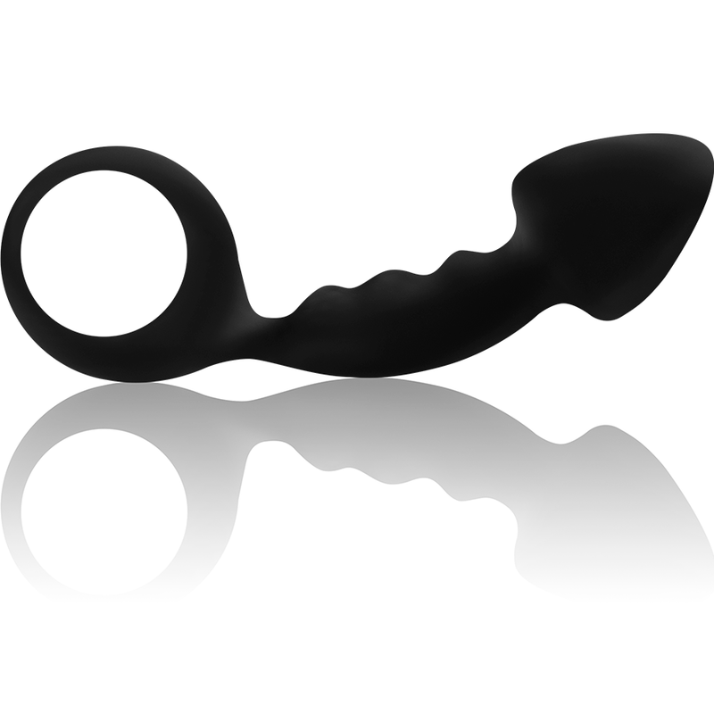 OHMAMA Anaali plugi, musta silikoninen anaaliin tarkoitettu seksilelu, ergonominen ja pehmeä käyttömukavuutta varten