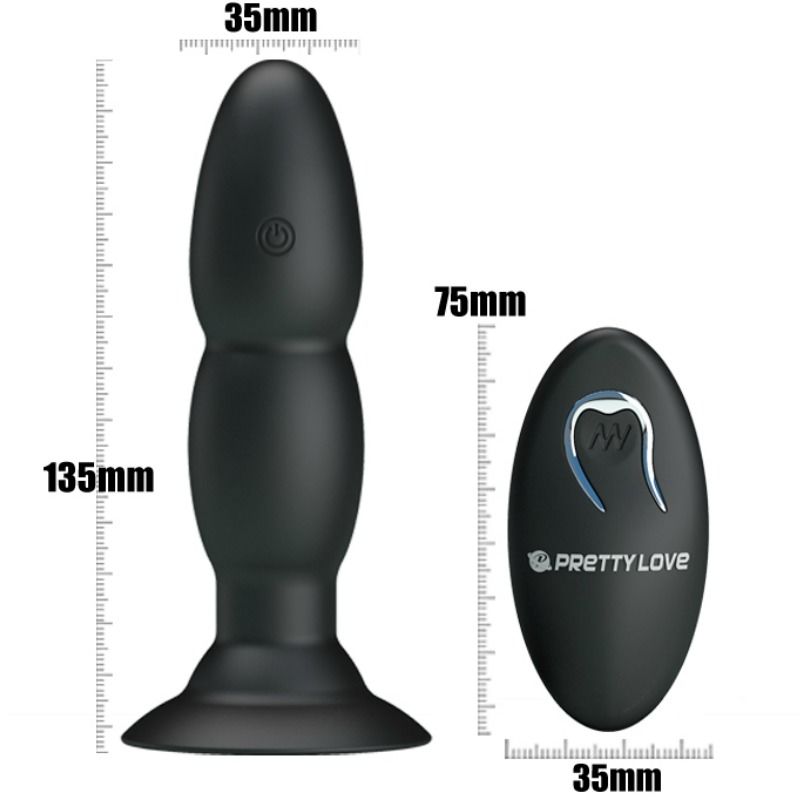 Pyöreä anaali-plugi PRETTY LOVE -merkkinen anaalitappi, tyylikäs ja ergonominen seksilelu anaalisiin kokemuksiin.