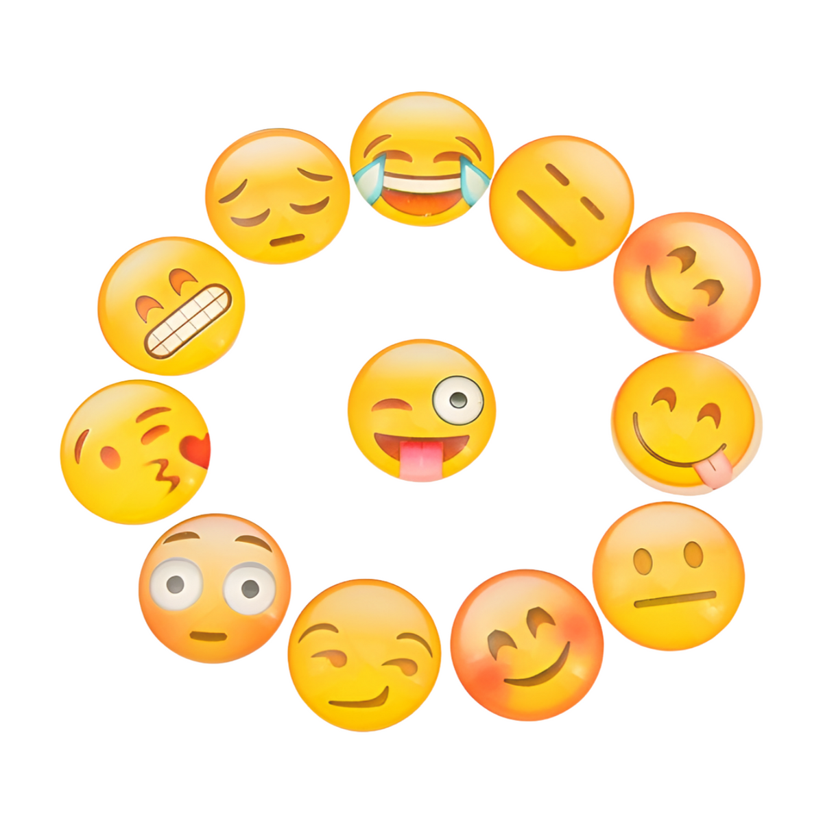 Pleasurez-merkkiinen anaalitappi emoji-muodossa, tyylikäs ja värikäs anaalituote, sopii kokemuksen lisäämiseen.