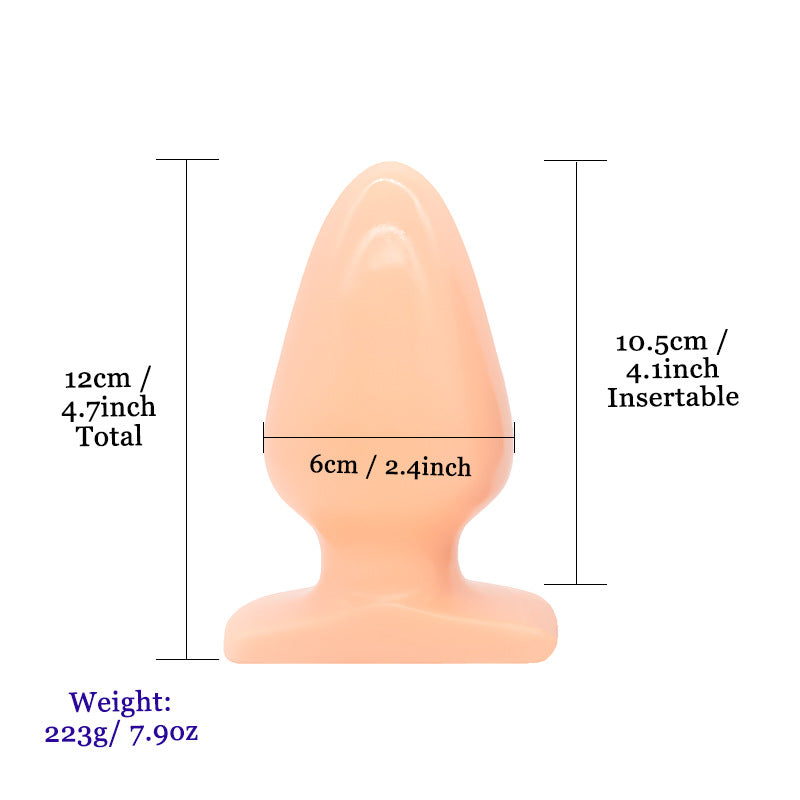 Musta PLEASUREZ Anaalitappi Extra, ergonominen ja pehmeä anaaliapparaatti, näkyy kuvan etupuolella.