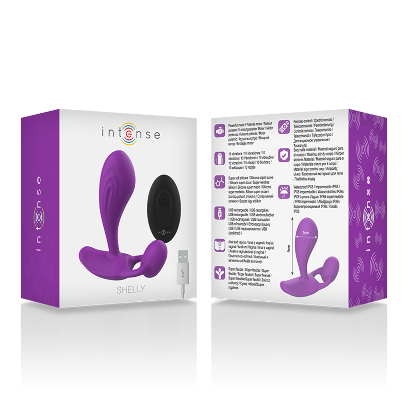 Violetti INTENSE Anaalitappi Shelly, pehmeä ja joustava, sopii intiimiin käyttöön.