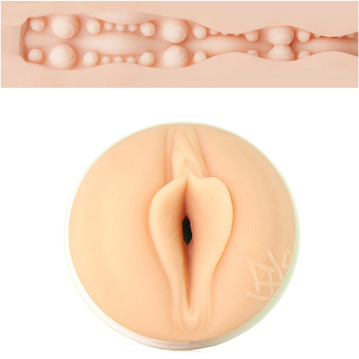 Fleshlight Girls Angela White miesten seksilelu, realistinen silikoninen seksilelu Angela White -teemalla, yksityiskohtainen kuva.