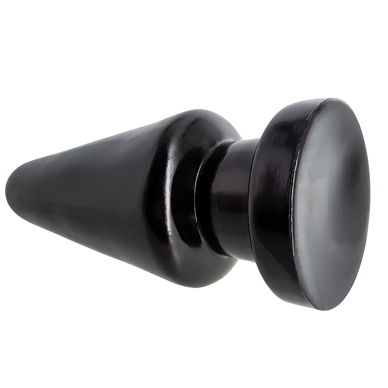 Iso PLEASUREZ Anaali-anustappi, musta, silikonista, ergonominen ja litteä muoto, sopii aloittelijoille ja edistyneille.