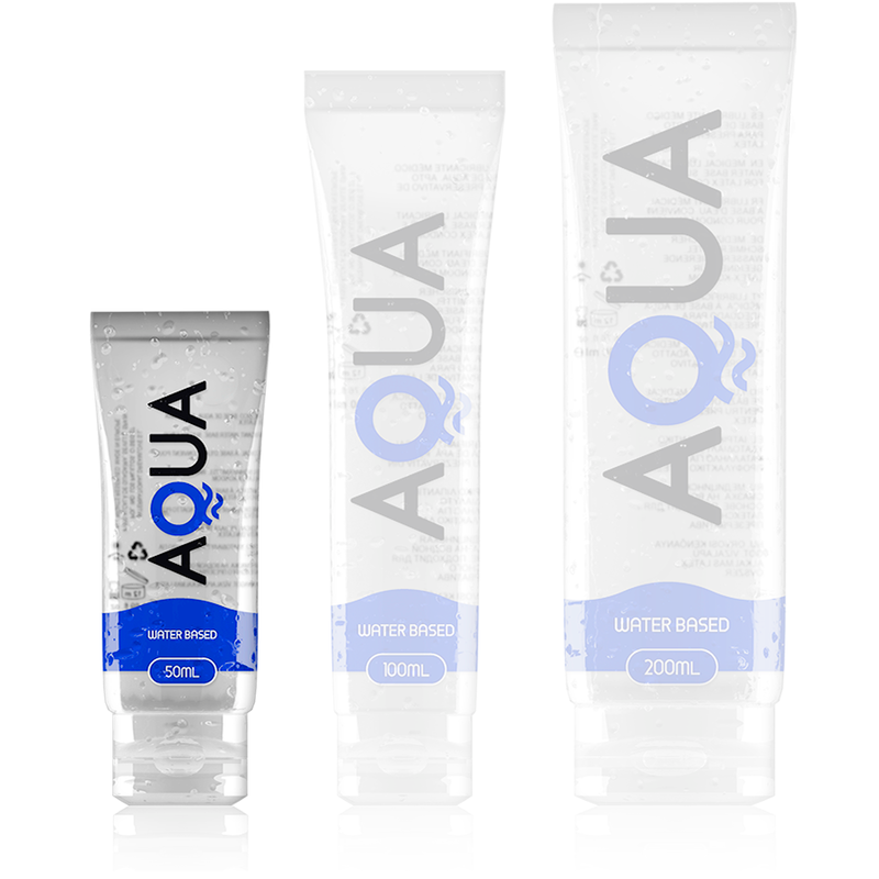AQUA-liukuvoide 50ml, vesipohjainen liukuvoide, putkilossa, sopii intiimi- ja seksileikkeihin, rauhallinen ja sileä koostumus