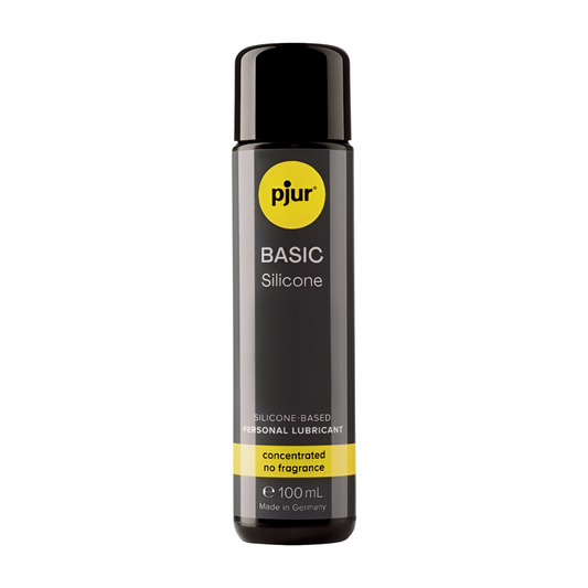 PJUR Basic Silikoni liukuvoide 100 ml, silkinpehmeä ja kestävä liukuvoide, sopii intiimikäyttöön.