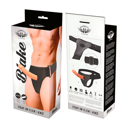 Harjoitustarvikkeena penisjatke Blake 15,5 cm Strap-On HARNESS ATTRACTION -detailikuva.