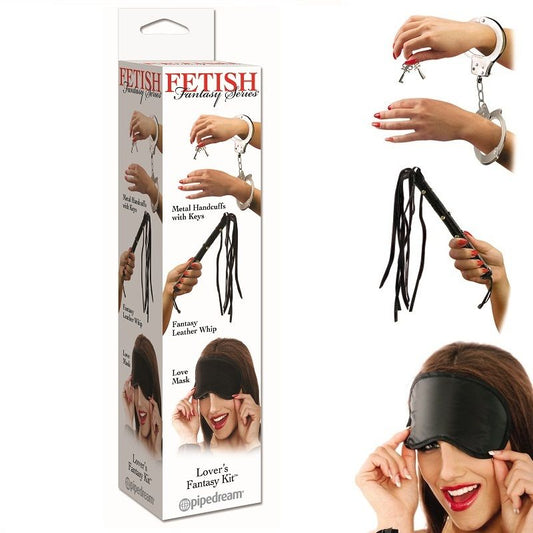 BDSM-bondage-setti Fetish Fantasy Seriesilta, sisältää sidontavälineitä ja rajoituksia BDSM-harrastuksiin.