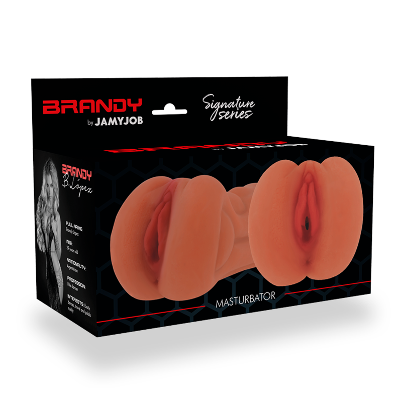 JAMYJOB TEKOVAGINA BRANDY CYBER GIRL miesten seksilelu, realistinen tekovagina ja cyber-teemainen muoto.