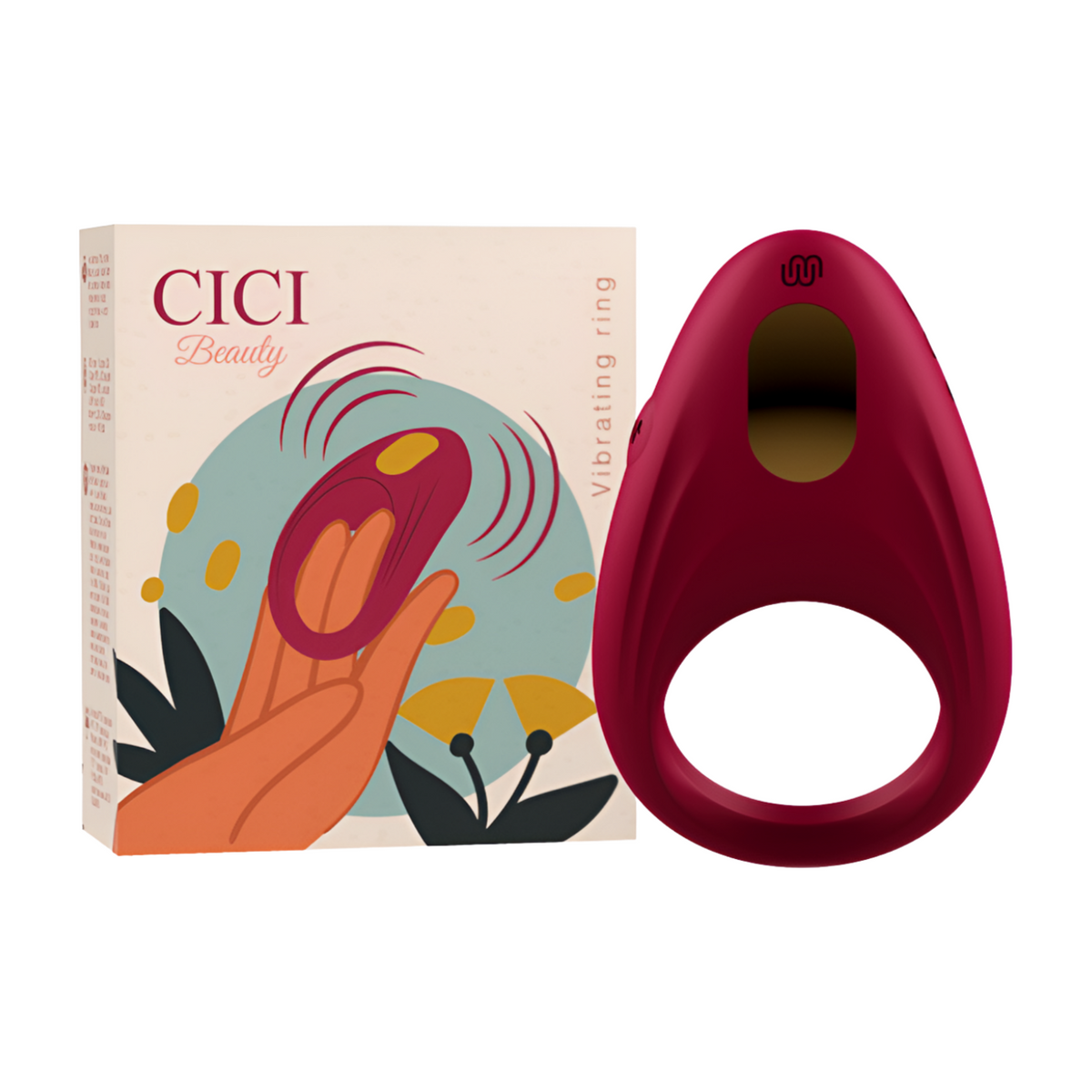 CICI BEAUTY Penisrengas miesten seksilelu, musta ja joustava, kuvassa näkyy penisrengas ja sen yksityiskohdat.
