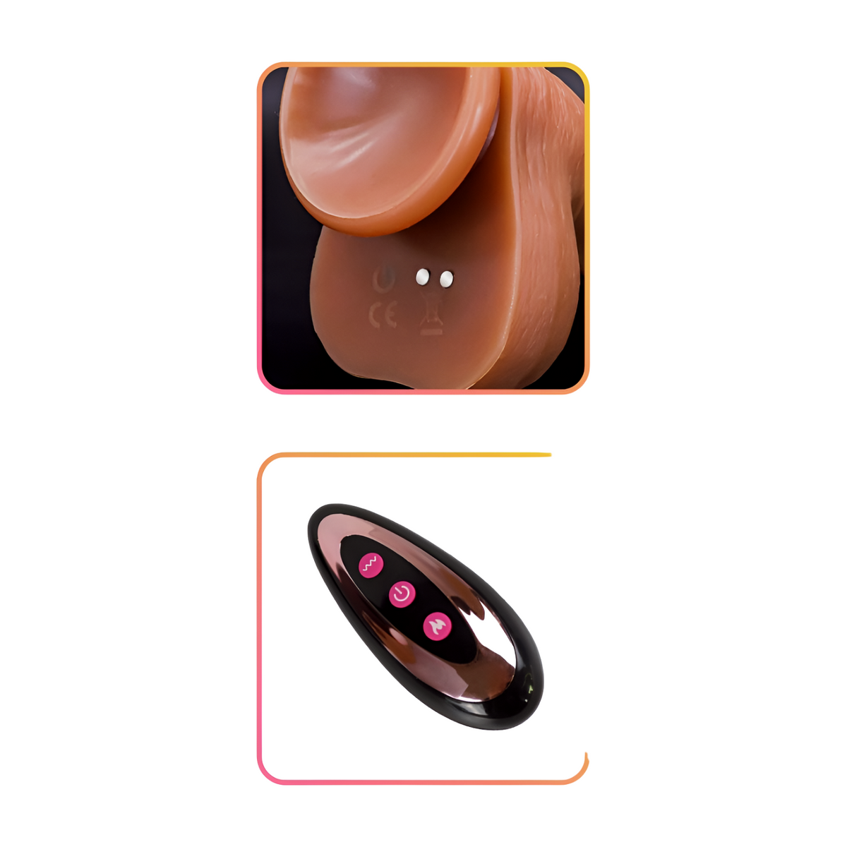 Pleasurez Dildo Työntyvä Swing -dildo, realistinen muoto, pehmeä ja joustava materiaali, kuvassa esillä.