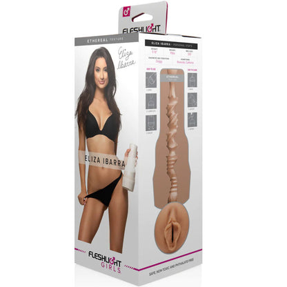 Eliza Ibarra Fleshlight miesten seksilelu, Fleshlight Girls -merkki, realistinen anatominen muoto ja pehmeä tekstuuri.