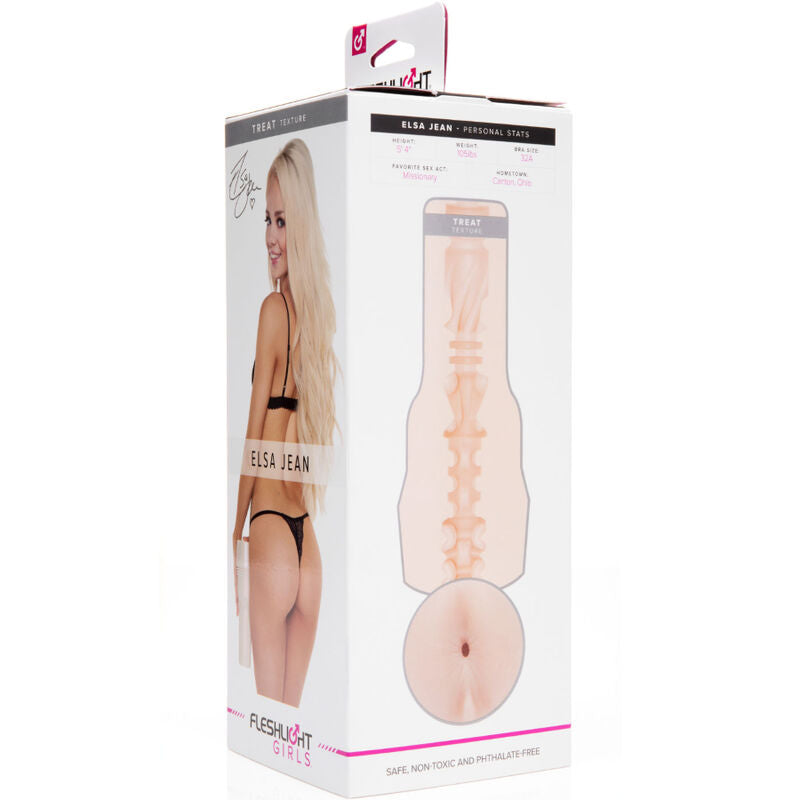 Elsa Jean Treat Fleshlight Fleshlight Girls miesten seksilelu, realistinen muotoilu ja pehmeä tekstuuri.
