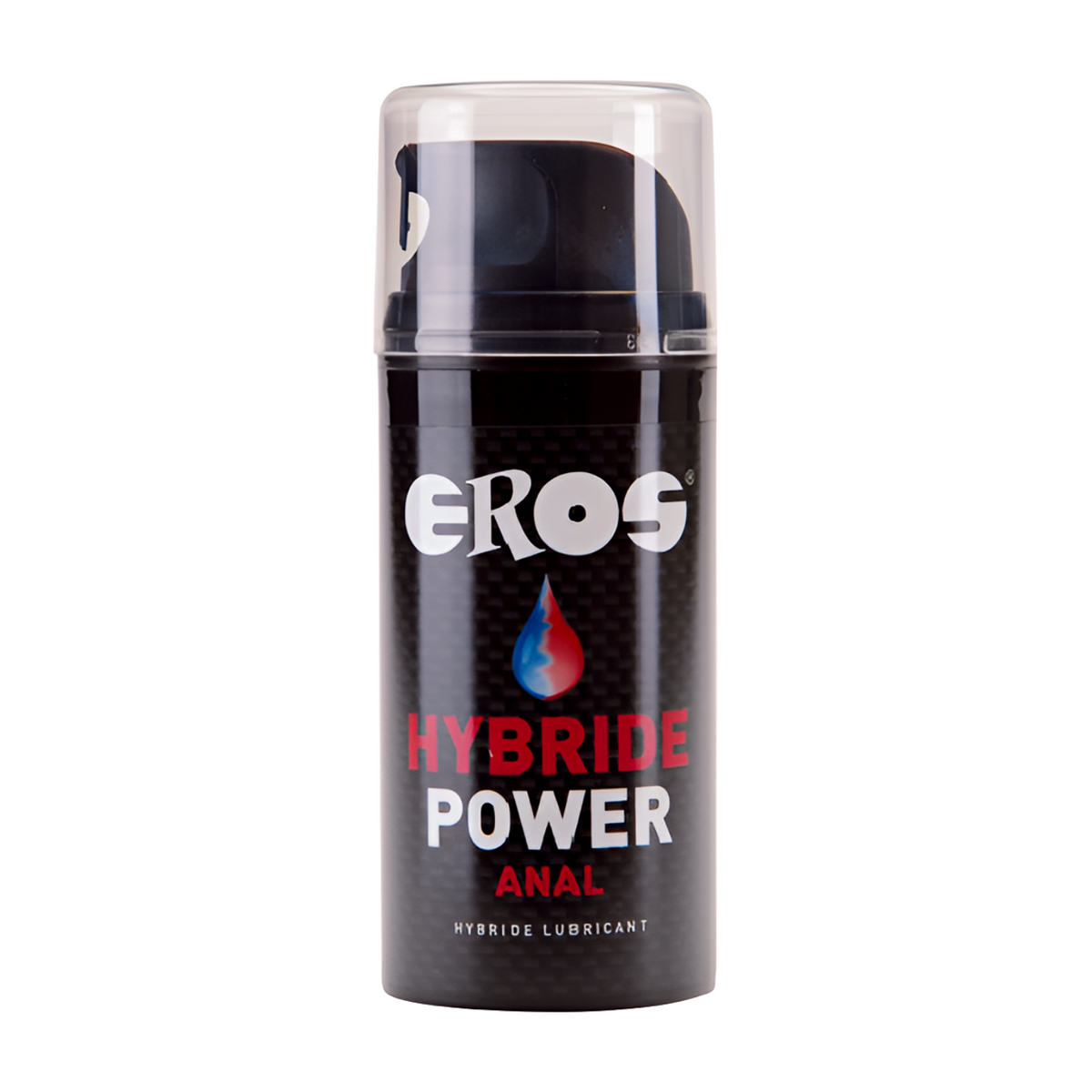 Eros Hybrid Anaali liukuvoide, silikonipohjainen ja vesipohjainen, puhtaassa pakkauksessa, liukuvoide Eros-brändiltä.