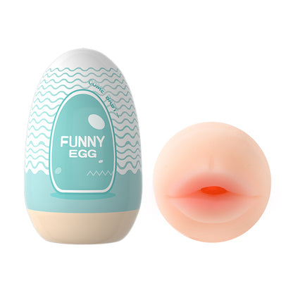 Pleasurez Funny Egg -miehen seksilelu, sininen, silikoni, realistinen tekstuuri, pehmoinen ja kätevä käytössä.