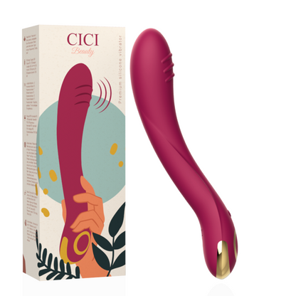CICI BEAUTY G-PISTE vibraattori naisten seksilelu, musta ja pieni, silikoninen ja ergonominen muoto, kuvassa.