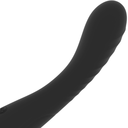 Rithual G-Piste Vibraattori Kriyan naisten seksilelu, käännettävä vibraattori G-pisteen stimulointiin, musta ja muotoiltu.