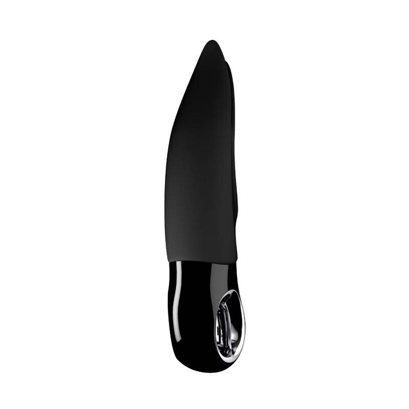 Black Fun Factory Volta vibrator with sleek design, textured surface, and ergonomic shape for enhanced pleasure.