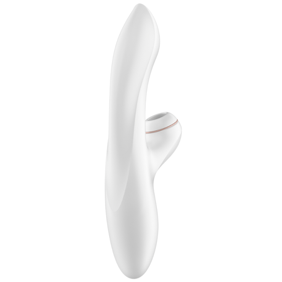 Satisfyer PRO G-PISTE vibraattori, lääketieteellinen silikoninen seksuaaliväline, valkoinen, kuvassa.