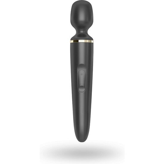 Satisfyer Wand VIBRAATTORI Wander with textured handle and sleek design, ideal for targeted pleasure and intense vibrations.