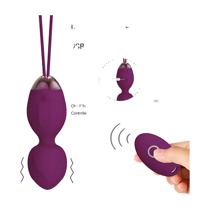 Pleasurez Kegel-pallosetti ja vibraattori naisten seksilelu, sisältää neljä erilaista kegel-palloa ja vibraväline.