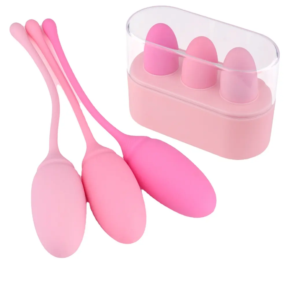 Pleasurez Kegel-pallot 3 kappaletta naisten seksilelu, silkkinen ja kevyt harjoitteluun, näkyvissä kuvassa.