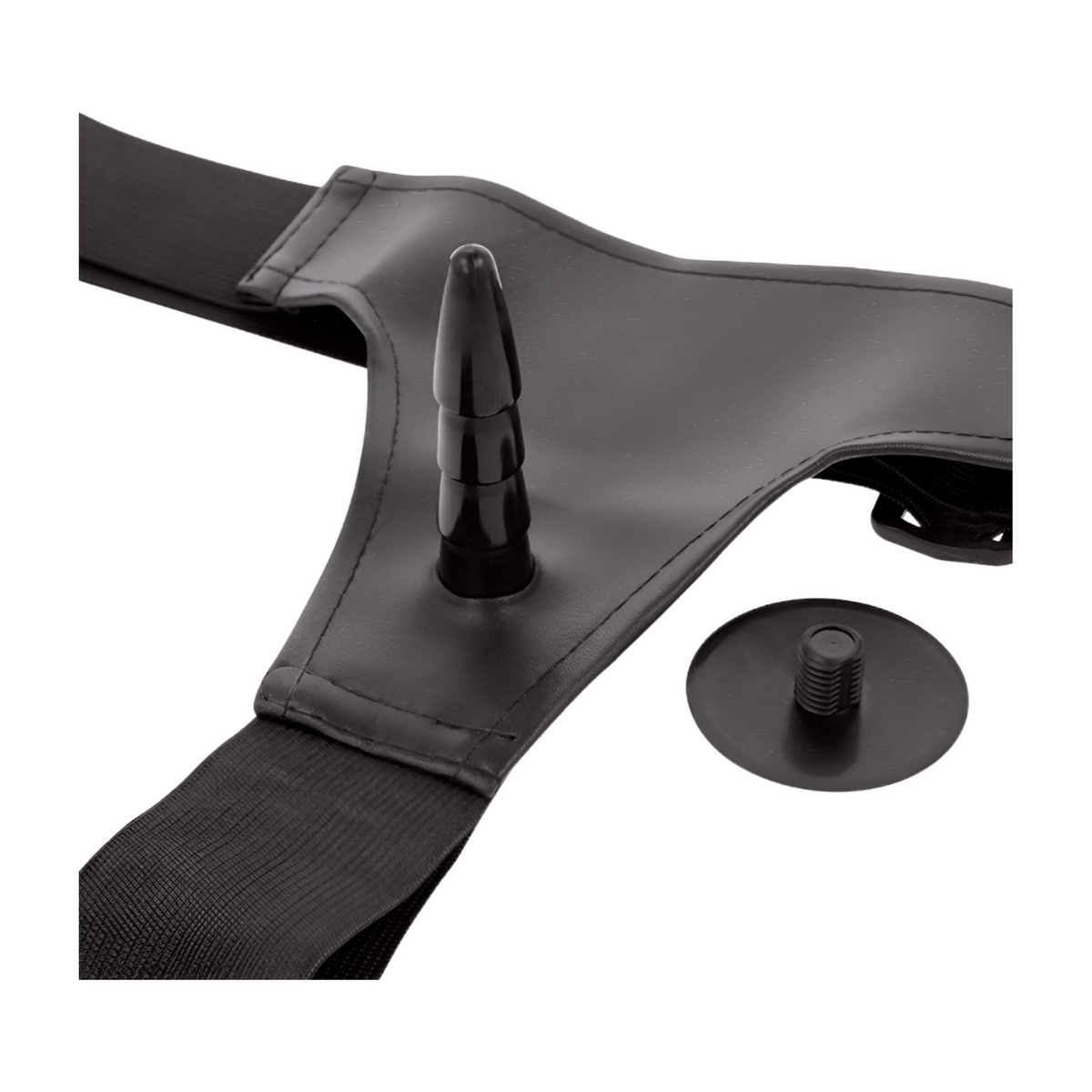Kenny 15 cm strap-on naisten seksilelu HARNESS ATTRACTION - seksilelun kuva, strap-on hihna ja dildo, musta väri