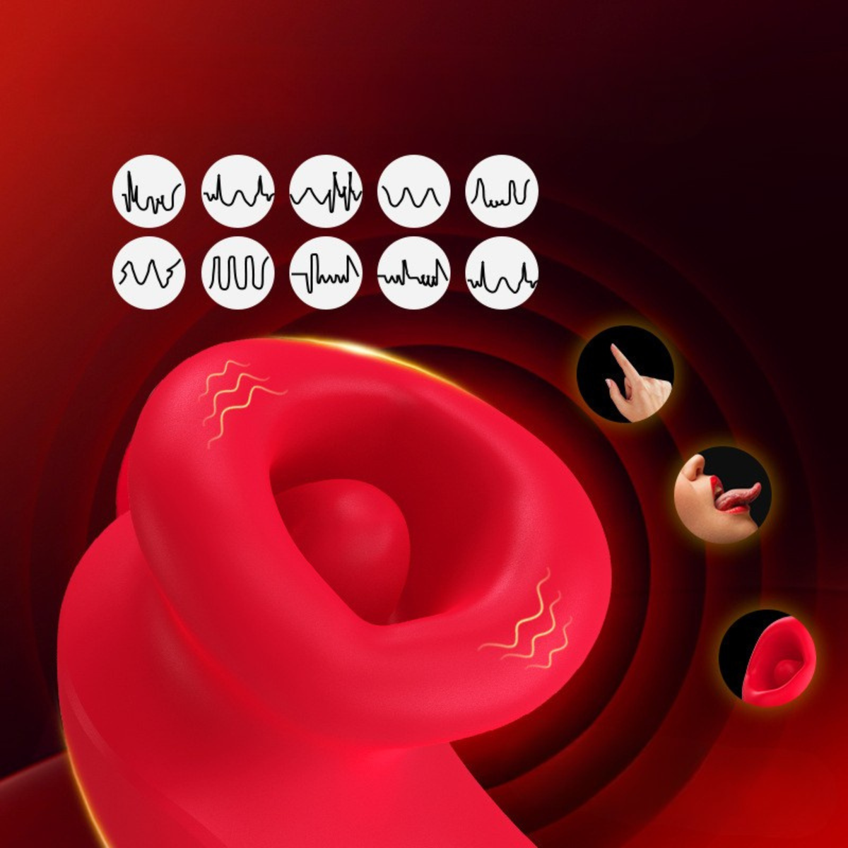 Pleasurez IMU Kiss clitoral vibrator with sleek design, black color, and textured surface for targeted stimulation.