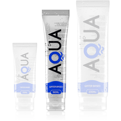 AQUA Liukuvoide 100 ml, geelimäinen liukuvoide, selkeä pullo ja etiketti, käyttövalmis ja hellä ihoalueille.