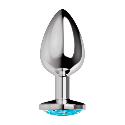 Metallinen anaali-anaalitappi OHMAMA, kiiltävä ja ergonominen, tarkoitettu anaalileikkeihin ja henkilökohtaiseen nautintoon.