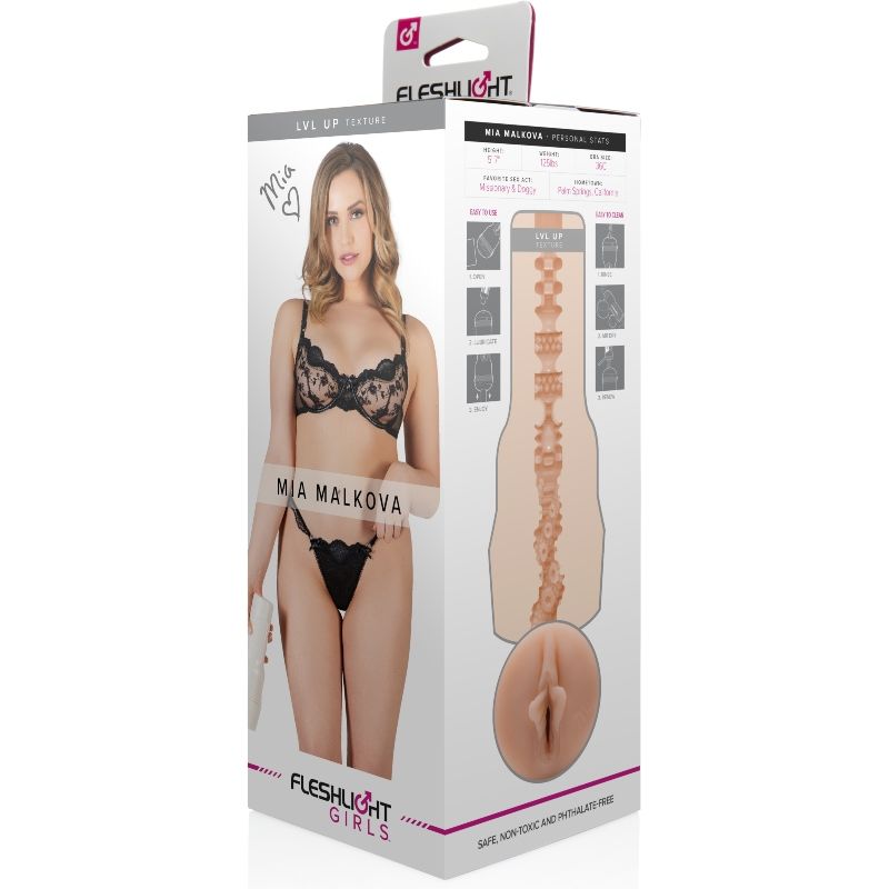 MIA MALKOVA Fleshlight FLESHLIGHT GIRLS masturbaattori, realistinen muoto ja yksityiskohtainen sisus, seksilelu miehille