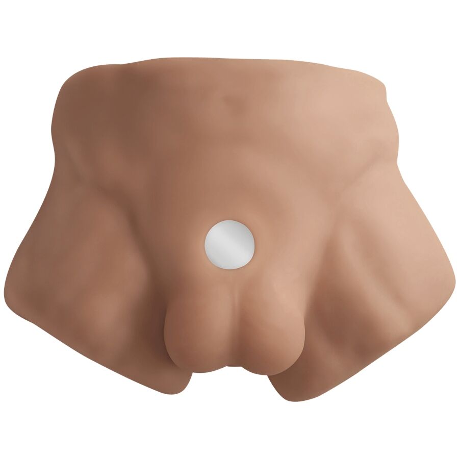 SILEXD Apollo S Caramelle miesten seksilelu, realistinen miesvartalo-dildo, karamellinvärinen, pehmeä ja tarkasti muotoiltu.