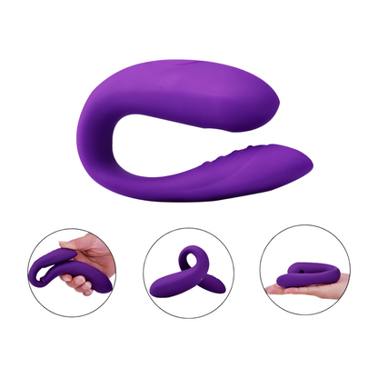 Pleasurez U-imuvu vibrator naisten seksilelu, vaaleanpunainen, silikoninen ja ergonominen seksityökalu.