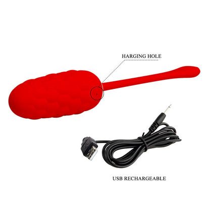 Pehmustettu MUNA Vibraattori Marina, naisten seksilelu Pretty Love, pehmeä ja ergonominen seksiväline.