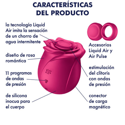 Naisten SATISFYER PRO 2 BLOSSOM seksilelu, pehmeä muotoilu ja ergonominen design, näkyvissä kuvassa.