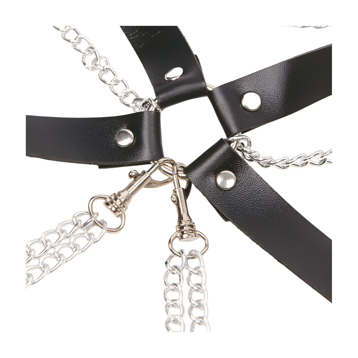 SUBBLIME BDSM rintakettinki harness alusvaatteet, ketjuilla ja säädettävällä istuvuudella, one size.