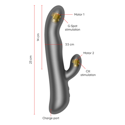 ONINDER Äly Vibraattori Rotation naisten seksilelu, pyörivä vibraattori, elegantti ja ergonominen muoto.