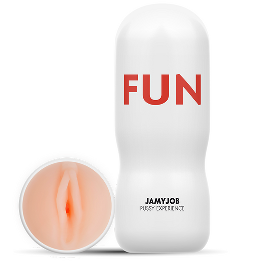 JAMYJOB TEKOVAGINA FUN masturbaattorin kuva, realistinen tekovagina, pehmeä ja yksityiskohtainen ulkonäkö.