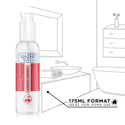Kirsikan värinen WATERFEEL-liukuvoide 175 ml, silkkinen ja helppokäyttöinen seksuaalinen liukuvoide.