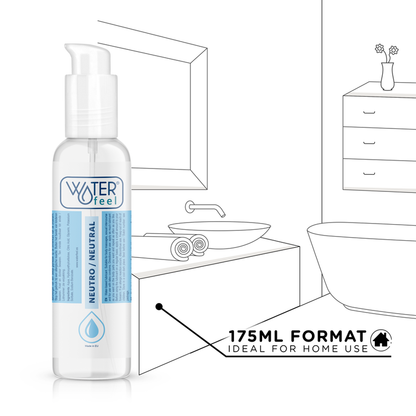 Waterfeel luonnollinen liukuvoide 175ml, kirkas ja silkinpehmeä liukkari, sopii intiimiin käyttöön.