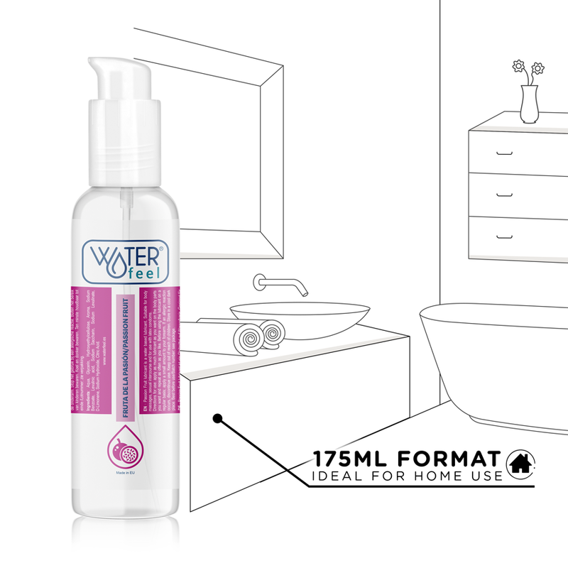 Waterfeel Passiohedelmä liukuvoide 175ml, vesipohjainen ja kosteuttava liukuvoide passionhedelmän tuoksulla ja koostumuksella.